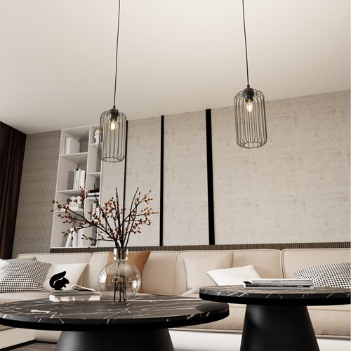 Lampa wisząca VANDER 1 BL loft, nowoczesna, czarna