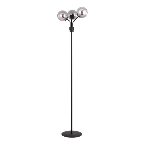 Lampa podłogowa NOVA LP3 BL/GRAFIT kule klosze czarna/grafit