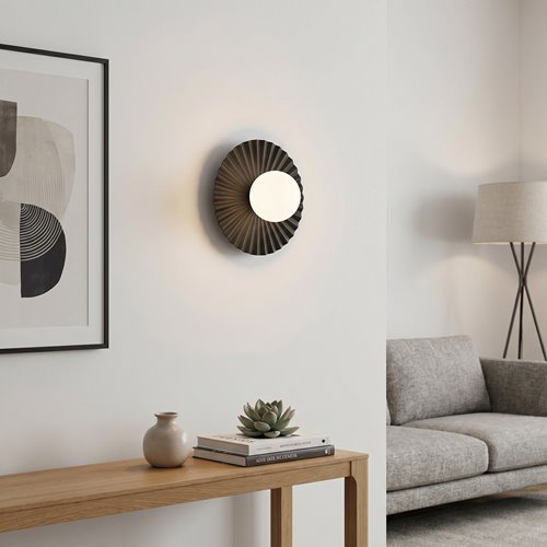 Kinkiet UMBRA M K1 BLACK OPAL nowoczesny, czarny, metal fala