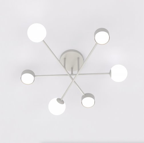 Lampa sufitowa HOLON 6 GRAY plafon, szara, metal