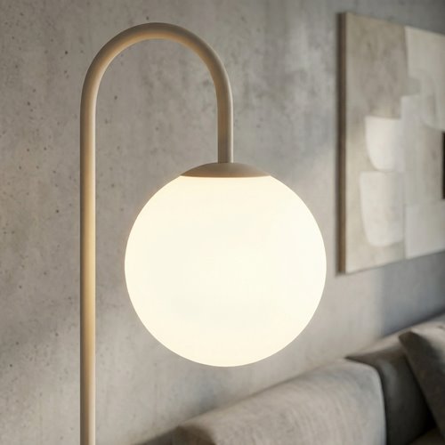 Lampa podłogowa FLOR LP1 BL MOKKA nowoczesna, czarna, metal