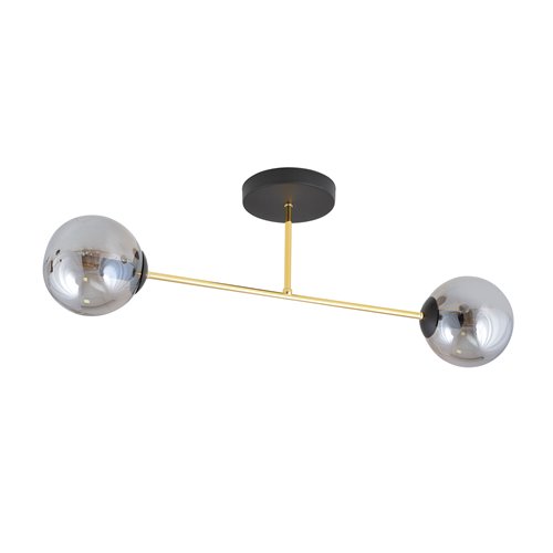 Lampa sufitowa MAGNUM 2 BL GRAFIT plafon czarna/złota/grafit