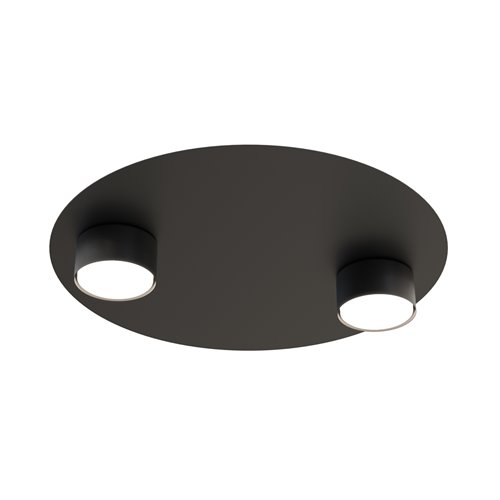 Lampa sufitowa BOLX 2 BL BLACK plafon, czarna, metal, loft
