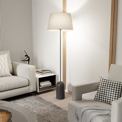 Lampa podłogowa PEARL LP1 BEIGE abażur, beż, klasyczna