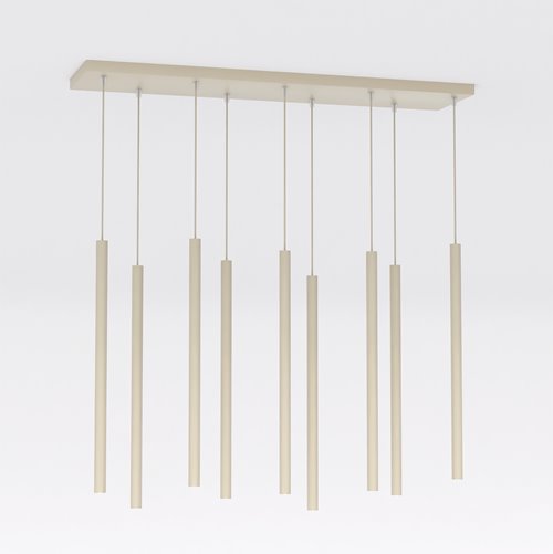 Lampa wisząca SELTER 9 MOKKA beżowa, glamour, sople