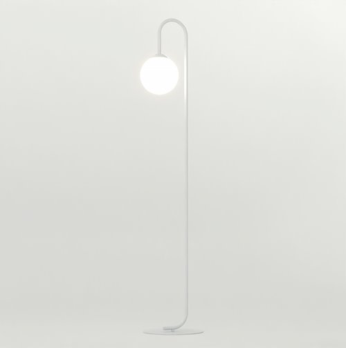 Lampa podłogowa FLOR LP1 BL GRAY nowoczesna, czarna, metal