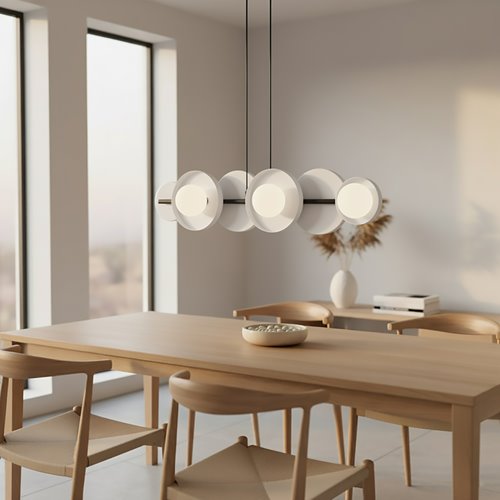 Lampa wisząca MODEL 6 BL WHITE loft, biała, metal