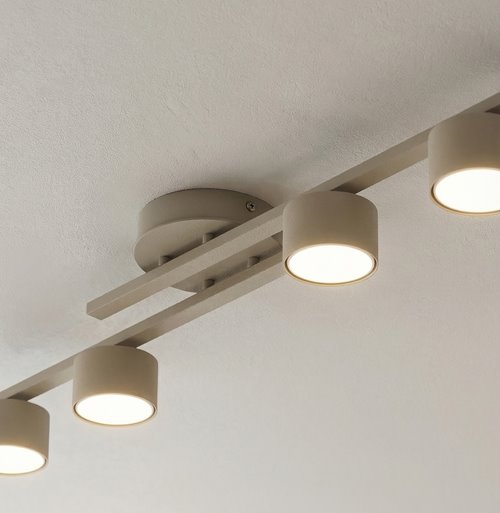 Lampa sufitowa FRAGMENT 4 MOKKA loft, beżowa, metal