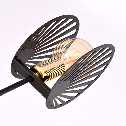 Lampa wisząca PLAYA 2 BLACK nowoczesna, czarno/złota