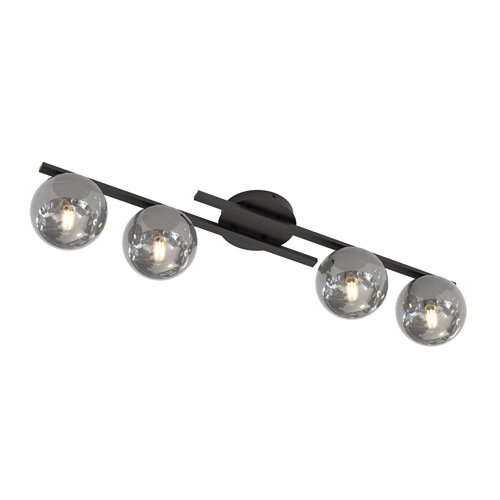 Lampa sufitowa KAIRO 4 BL GRAFIT plafon, klosz, czarna