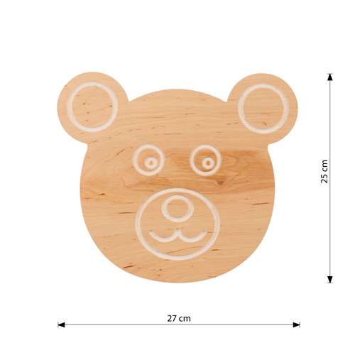 Kinkiet TED K1 oryginalny, drewno, dziecięcy