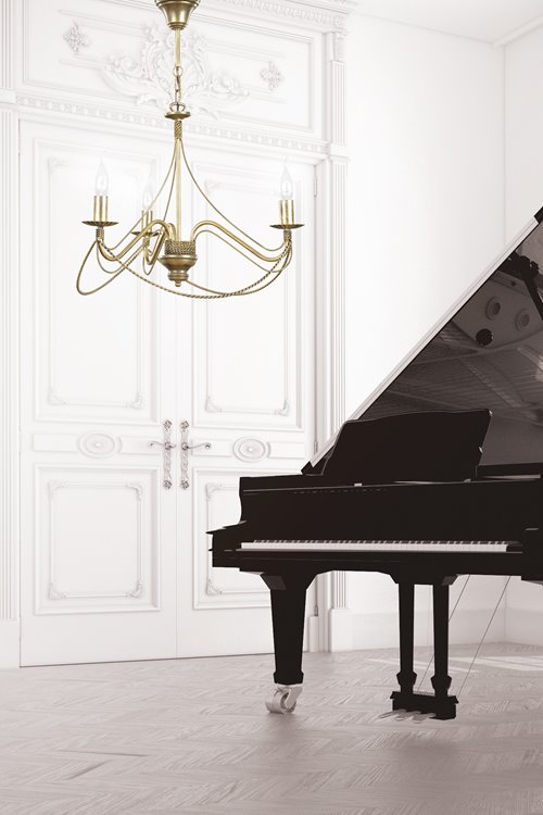 Żyrandol TORI 3 GOLD tradycyjny, klasyczny, złoty