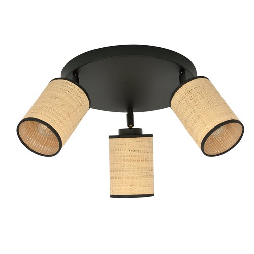 Lampa sufitowa YOGA 3 PREMIUM BLACK nowoczesna, boho, rattan