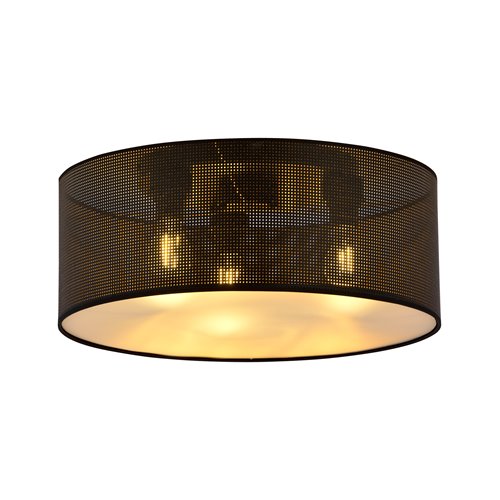 Lampa sufitowa ASTON 3 BLACK/GOLD abażur, czarno/złoty