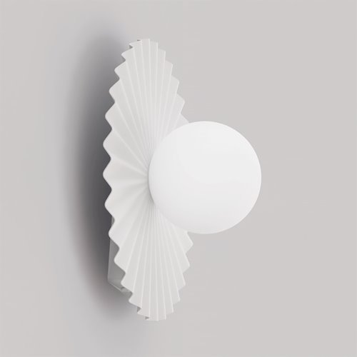 Kinkiet UMBRA M K1 WHITE OPAL nowoczesny, biały, metal fala