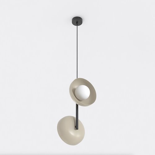 Lampa sufitowa VANILA 2 BL MOKKA loft, beżowa, metal