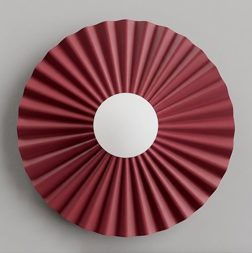 Kinkiet UMBRA L K1 BURGUNDY OPAL nowoczesny, metal, fala