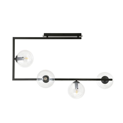 Lampa sufitowa SOMA 4 BL TRANSPARENT nowoczesna, klosze