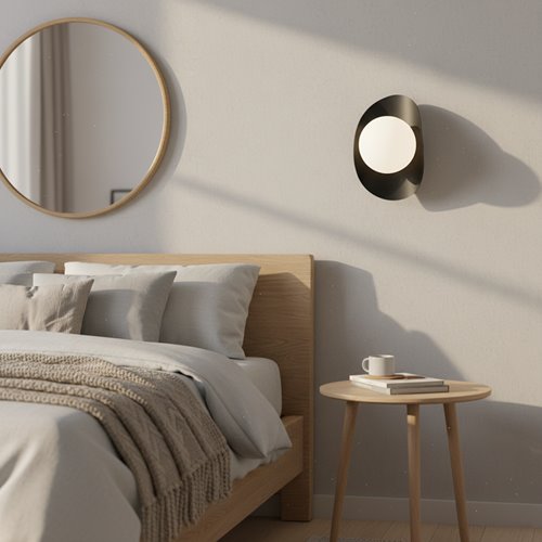 Kinkiet FIERO M K1 BLACK nowoczesny, czarny, metal