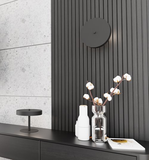 Kinkiet NEMO K2 BL BLACK loft, czarny, metal