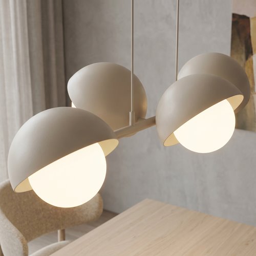 Lampa wisząca BOOM 4 MOKKA nowoczesna, beżowa, metal