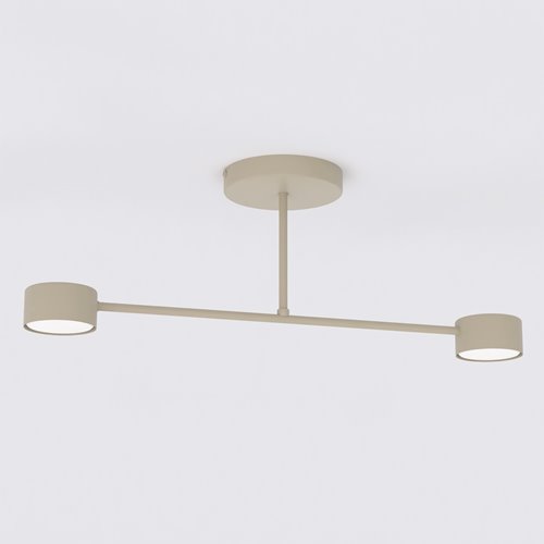 Lampa sufitowa HALO 2 MOKKA minimalistyczna, beżowa, metal