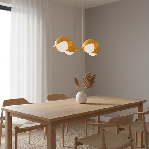 Lampa wisząca BOOM 4 ORANGE nowoczesna, pomarańczowa, metal