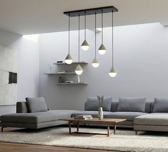 Lampa wisząca GIRO 6 BL MOKKA nowoczesna, beżowa, metal