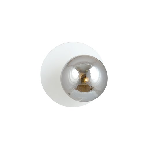 Kinkiet OSLO K1 WHITE/GRAFIT klosz kula biały/grafit