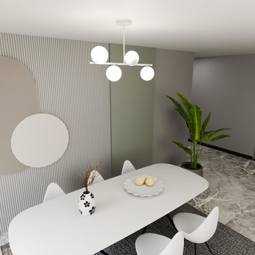 Lampa sufitowa BIOR 4 WHITE klasyczna, klosz, biała