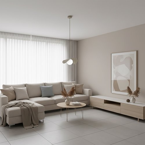 Lampa wisząca RITUAL 1M MOKKA nowoczesna, beżowa, metal