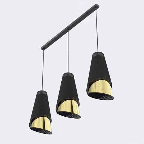 Lampa wisząca MODA 3 BL GOLD LOFT nowoczesna, abażur