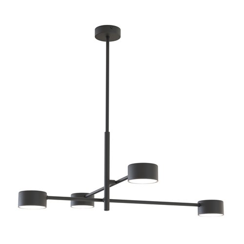 Lampa sufitowa NATSU 4 BL BLACK plafon, czarna, metal, loft