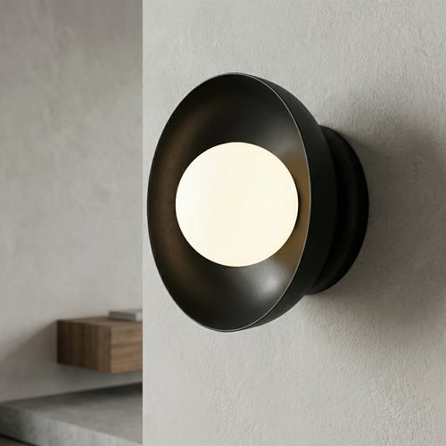 Kinkiet OZZY K1 BLACK nowoczesny, czarny, metal