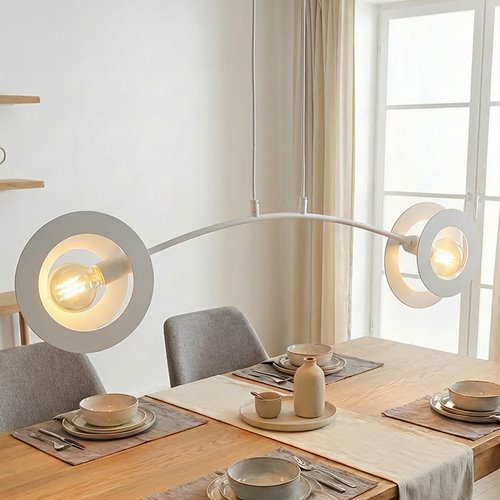 Lampa wisząca EUFORIA 2 WH nowoczesna, biała, metal