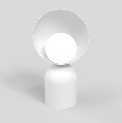 Lampka nocna BOTO LN1 WHITE metal, biała, nowoczesna