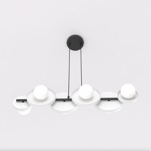 Lampa wisząca MODEL 6 BL WHITE loft, biała, metal