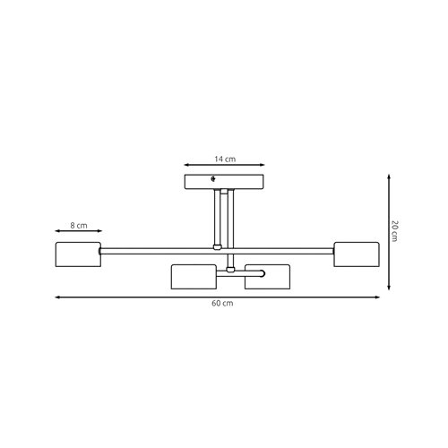 Lampa sufitowa HALO 4 BURGUNDY minimalistyczna, metal
