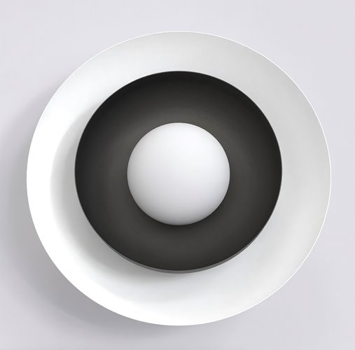 Kinkiet POPPI K1 WH BLACK nowoczesny, czarny, metal