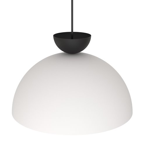 Lampa wisząca LUNARO 1L BL WHITE/BLACK loft, biała, metal