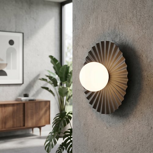 Kinkiet UMBRA M K1 BLACK OPAL nowoczesny, czarny, metal fala