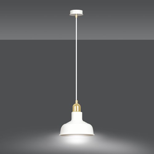Lampa wisząca IBOR 1 WHITE wyjątkowa regulowana biało/złota