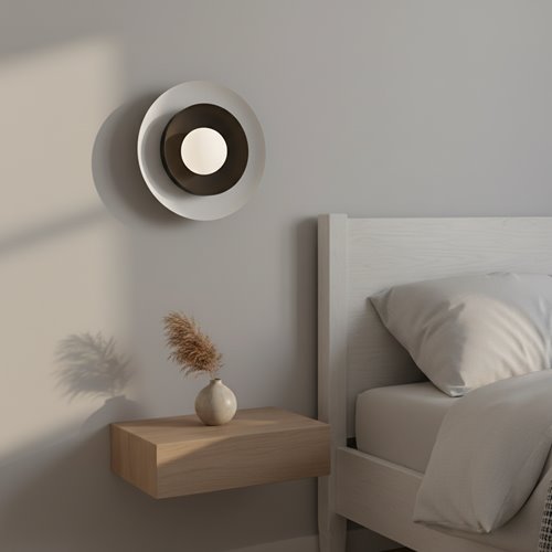 Kinkiet POPPI K1 WH BLACK nowoczesny, czarny, metal