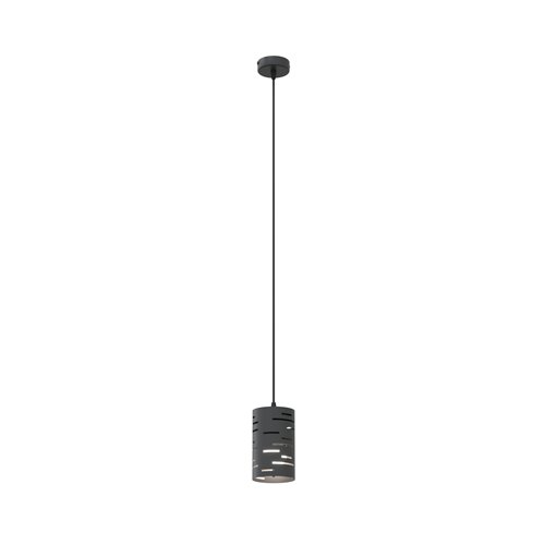 Lampa wisząca TANK 1 BL nowoczesny, tuba, loft, czarna