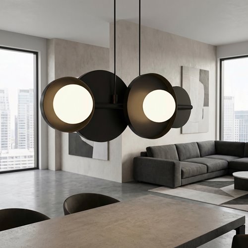 Lampa wisząca MODEL 4 BLACK loft, czarna, metal