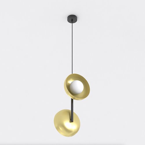 Lampa sufitowa VANILA 2 BL GOLD loft, złota, metal