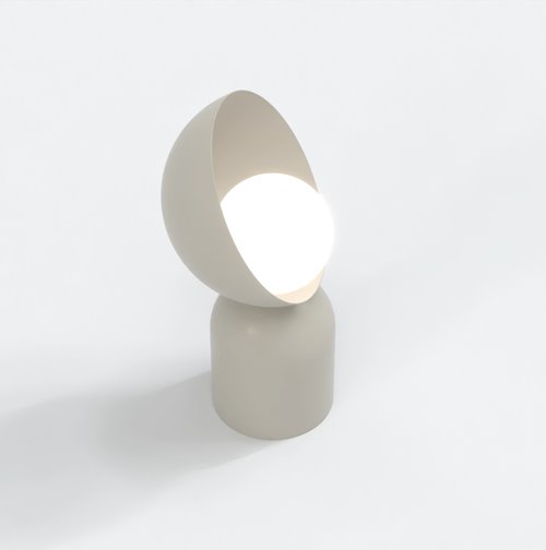Lampka nocna BOTO LN1 MOKKA metal, beżowa, nowoczesna
