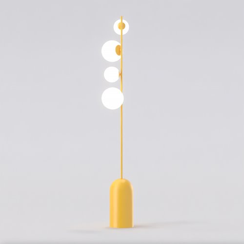 Lampa podłogowa ETNO LP4 BL ORANGE pomarańczowa, metal