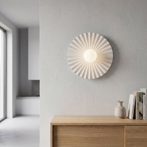 Kinkiet UMBRA M K1 WHITE OPAL nowoczesny, biały, metal fala