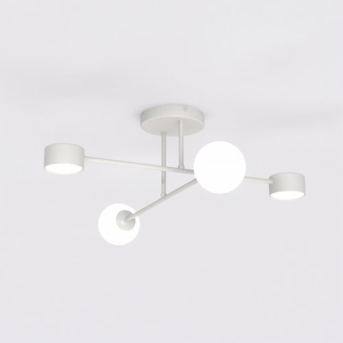 Lampa sufitowa HOLON 4 GRAY plafon, szara, metal